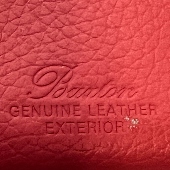 Vintage Buxton 1898 Genuine Leather Trifold Wallet Pink (Salmon) Snap/Zip/Credit - Picture 8 of 9